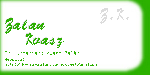 zalan kvasz business card